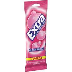 Extra Chewing Gums Extra 3-Pack Classic Bubble Gum