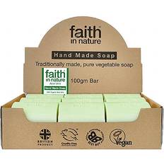 The Vegan Society Bar Soaps Faith in Nature Aloe Vera Soap Unwrapped Box 18