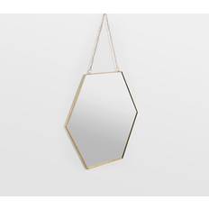 Brass Wall Mirrors VonHaus Hexagon Wall Mirror 26x30cm