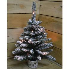 Interior Details Premier Pre Lit Battery LED Snow Flocked Miniature Christmas Tree 61cm