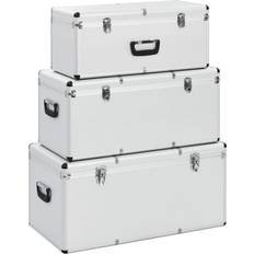 Silver Storage Boxes vidaXL 91852 Storage Box 3pcs