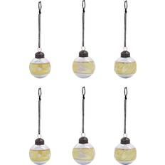 House Doctor Glowi Ornament Guld 4 cm 6 stk Juletræspynt