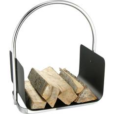 Paniers à Bois de Chauffage HI Porte-bûche Argenté 40,5x30x47 cm Argent