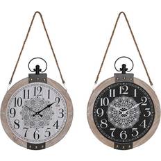 Jern Dekorationsfigurer Dkd Home Decor Mandala 40 x 6.5 x 46 cm Sort Hvid Jern Dekorationsfigur