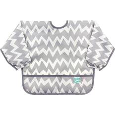 Bumkins Sleeved Bib Grey Chevron 6-24m
