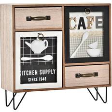 Opbevaringsboks køkken Dkd Home Decor Multifunktionel Organizer MDF 30 x 10 x 29 cm Opbevaringsboks