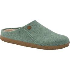 Birkenstock Green Slippers Birkenstock Zermatt Shearling Wool Felt - Beryl/Sand