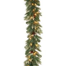 National Tree Company PECG3-300-9B Spruce Garland with Flocked Cones Christmas Tree