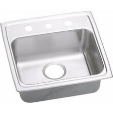 Kitchen Sinks Elkay LRAD1918653 Lustertone Classic Stainless Steel Drop-in