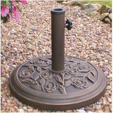 Cheap Parasol Bases Kingfisher 9.5kg 45cm Dia Cast Iron Effect Garden Parasol Base