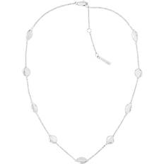 Calvin Klein Molten Pebble Necklace - Silver/White