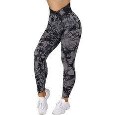 Tie Dye Tights Seamless Crossover High Waisted Butt Lifting Workout Yoga Pants