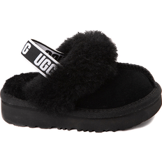 Wool Slippers Children's Shoes UGG Toddler's Funkette Sheepskin Slippers - Black