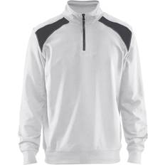 Blåkläder Half Zip 2-Tone Sweatshirt White/Dark Grey