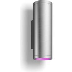 Philips Hue IP44 Wandlampen Philips Hue LED Wandlamp 2x8W Roestvrij Staal