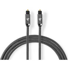 Optical audio cable Nedis toslink Digital Metalgrå
