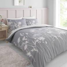 Catherine Lansfield Meadowsweet Floral Duvet Cover Grey, Pink (200x135cm)