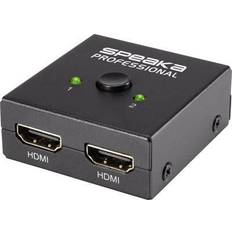 4k hdmi switch SpeaKa Professional 2 porte HDMI-switch kan bruges tovejs