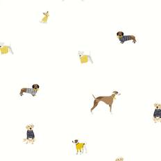 Joules Harbour Dogs Crème Wallpaper