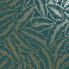 Teal and gold wallpaper Holden Decor Holden Decor Elgin Teal/Gold Wallpaper