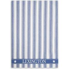 Lexington Heimtextilien Lexington Icons Twill Waffle Striped Viskestykke Küchenhandtuch Weiß, Blau (70x50cm)