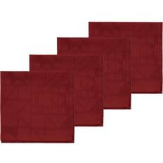 Södahl Star Damask Tygservett Röd (45x45cm)