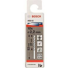 Bosch 2608595052 Din338 HSS-G Metal Drill Bit, 2.2mm x 27mm x 53mm, Silver