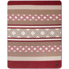 Lexington Graphic Print Fleece Teppe Beige, Rød, Hvit (170x)