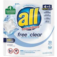 Textile Cleaners Henkel All Mighty Pacs Free And Clear Super Concentrated Laundry Detergent, 39/pack DIA73978EA