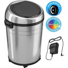 Trash can with wheels itouchless Round Sensor Trash Can Wheels, 18