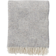 Klippan Yllefabrik Gooseeye Couverture Gris (200x130cm)