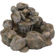 Gray Fountains & Garden Ponds Sunnydaze Decor 18 in. Rocky Ravine Outdoor Fountain