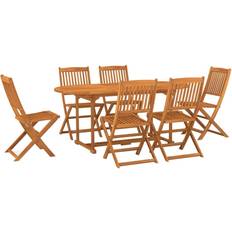 vidaXL 3086972 Ensemble repas de patio, 1 Table incluse 6 Chaises