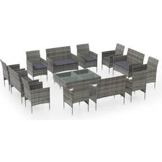 8 Loungeset Utemöbler vidaXL 3095960 Loungeset, 1 Bord inkl. 8 Stolar & 4 Soffor