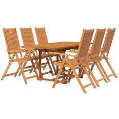 vidaXL 3079646 Ensemble repas de patio, 1 Table incluse 6 Chaises