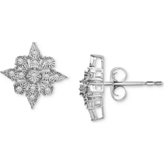 Macy's Cluster Studs - Silver/Diamonds