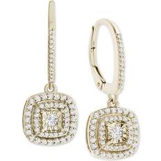 Macy's Halo Drop Earrings - Gold/Transparent