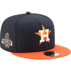 Adjustable Straps Caps New Era Astros 2022 World Series Champions Road Side Patch 59FIFTY Fitted Hat - Navy/Orange