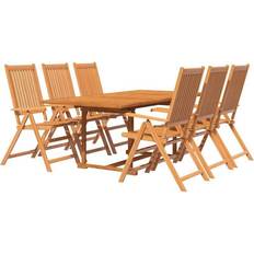 Patio Dining Sets sale vidaXL 3079638 Patio Dining Set, 1 Table incl. 6 Chairs