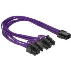 DeLock Cable Power PCIe 6 Pin 0.3 m Noir Violet