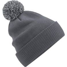 Beechfield Snowstar Tweekleurige Gerecyclede Muts - Grijs/Zwart/Wit
