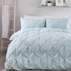 Serene Lara Single Egg Duvet Cover White, Blue