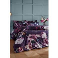 Paoletti Paoletti 200 Thread Count Cordelia Floral Duvet Cover Multicolour, Purple