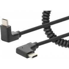 Manhattan Spiralkabel USB-C auf USB-C Ladekabel 1m