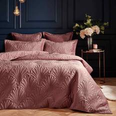 Textiles Paoletti Palmeria Quilted King Duvet Cover Pink