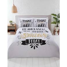 Rapport Today Is The Day King Duvet Cover White, Gold, Black, Multicolour