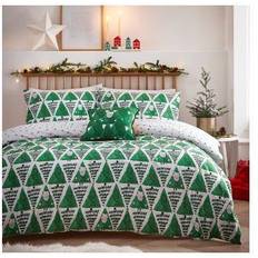 Furn Hide Seek Santa Christmas Duvet Cover Green, White