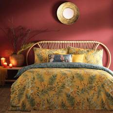 Brown Bed Linen Furn. Mazari Double Duvet Cover Brown, Yellow, Green