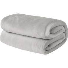 Silver Blankets Brentfords Ultra Soft Blanket Flannel Fleece Blankets Grey, Silver (152.4x127cm)