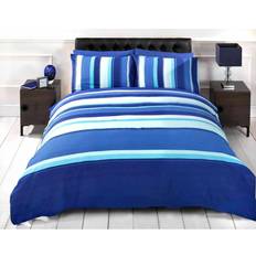 Rapport Furnishings King Detroit Duvet Cover White, Blue